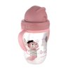 CANPOL 56/607 Dětský hrneček s trubičkou a závažím 270 ml Bonjour Paris červený