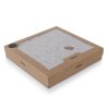 CEBA 812-109-260 Pletená deka 90x90 v dárkové krabici Herringbone grey