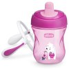 CHICCO 00006921100000 Dětský hrneček s náustkem 6m+ dívka