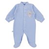 EWA 930088 NEWBORN Velurový župan modrý 62