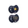 LOVI 22/894 Dynamická silikonová savička 6-18m 2 ks Stardust modrá