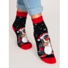 NOVITI SF012-U-02 Skarpety frotte XMAS Pingwin 31/34