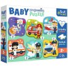 TREFL 44001 Puzzle Baby Progressive - Povolání a vozidla
