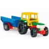 WADER 35001 Barevná auta - Traktor s přívěsem
