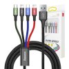 Baseus Fast USB kabel 4v1 USB-C / 2x Lightning / Micro 3,5A 1,2m - černý
