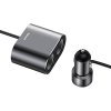 Zásuvka zapalovače s rozbočovačem 2xUSB 3,1A 100W - černá