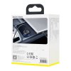 Ładowarka samochodowa Baseus Particular Digital Display z wyświetlaczem, USB + USB-C, QC3.0+PD, 5A, 65W (szara) + kabel USB-C 1m 100W (czarny)