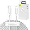 Baseus Simple Wisdom Data Cable Kit USB-C to Lightning PD 20W (2PCS/Set) 1.5m White