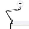 Stojan na rameno stolního počítače Puluz s 20cm LED Vlogging Ring PKT3089B
