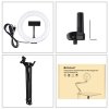 Stojan na rameno stolního počítače Puluz s 20cm LED Vlogging Ring PKT3089B