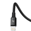 Kabel USB-C řady Baseus Rapid 3 v 1 pro M L T 20W 1,5 m černý