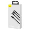 Kabel USB-C řady Baseus Rapid 3 v 1 pro M L T 20W 1,5 m černý