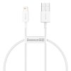 Kabel USB na Lightning řady Baseus Superior, 2,4 A, 0,25 m (bílý)