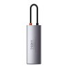 Hub 5v1 Baseus Metal Gleam Series, USB-C na 3x USB 3.0 HDMI USB-C PD