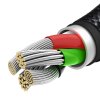 Kabel USB 3v1 Baseus Tungsten Gold, USB na micro USB / USB-C / Lightning, 3,5 A, 1,5 m (černý)