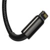 Kabel USB 3v1 Baseus Tungsten Gold, USB na micro USB / USB-C / Lightning, 3,5 A, 1,5 m (černý)