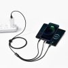 Kabel USB 3v1 Baseus Tungsten Gold, USB na micro USB / USB-C / Lightning, 3,5 A, 1,5 m (černý)