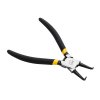 Ohnuté kleště na vnitřní pojistné kroužky 7" Deli Tools EDL0343 (černé)