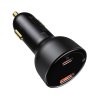 Nabíječka do auta Baseus Superme, USB, USB-C, 100W + kabel USB-C (černá)