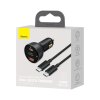 Nabíječka do auta Baseus Superme, USB, USB-C, 100W + kabel USB-C (černá)