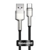 Kabel USB pro USB-C Baseus Cafule, 66 W, 0,25 m (černý)
