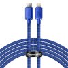 Baseus Crystal Shine kabel USB-C na Lightning, 20W, PD, 2m (modrý)