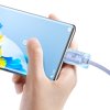 Baseus Crystal Shine kabel USB na USB-C, 100 W, 2 m (fialový)