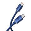 Baseus Crystal Shine kabel USB-C na USB-C, 100 W, 2 m (modrý)