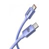 Baseus Crystal Shine kabel USB-C na USB-C, 100 W, 2 m (fialový)