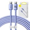 Baseus Crystal Shine kabel USB-C na USB-C, 100 W, 2 m (fialový)