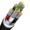 USB kabel 3v1 Baseus Flash Series, USB-C + micro USB + Lightning, 100W, 1,2 m (černý)