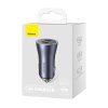 Baseus Golden Contactor Pro nabíječka do auta, 2x USB-C, 40 W (tmavě šedá)
