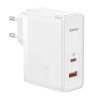 Nástěnná nabíječka Baseus GaN5 Pro USB-C + USB, 100W + 1m kabel (bílá)