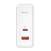 Nástěnná nabíječka Baseus GaN5 Pro USB-C + USB, 100W + 1m kabel (bílá)