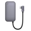 Rozbočovač 4v1 Baseus PadJoy Series USB-C na USB 3.0 + HDMI + USB-C PD + jack 3,5 mm (šedý)