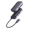 Rozbočovač 4v1 Baseus PadJoy Series USB-C na USB 3.0 + HDMI + USB-C PD + jack 3,5 mm (šedý)