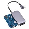 Rozbočovač 4v1 Baseus PadJoy Series USB-C na USB 3.0 + HDMI + USB-C PD + jack 3,5 mm (šedý)