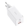 Nástěnná nabíječka Baseus GaN5 Pro 2xUSB-C + USB, 65W (bílá)