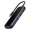 Rozbočovač 5v1 Baseus řady AcmeJoy USB-C na 2xUSB 3.0 + USB 2.0 + USB-C PD + HDMI (tmavě šedý)
