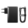 Nástěnná nabíječka Baseus GaN5 Pro 2xUSB-C + USB, 140 W (černá)