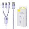 Kabel USB 3 v 1 Baseus StarSpeed (fialový)