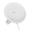 Baseus CW01 Magnetický držák telefonu do auta do větrací mřížky s nabíječkou do auta USB, 15 W + 25 W (bílý)