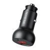Nabíječka do auta Mcdodo CC-7030, USB + USB-C, s displejem, 45 W (černá)