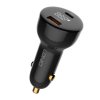 LDNIO C101 Nabíječka do auta, USB + USB-C, 100W + kabel USB-C na USB-C (černá)
