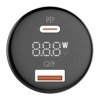 LDNIO C101 Nabíječka do auta, USB + USB-C, 100 W + kabel USB-C na Lightning (černá)