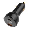 LDNIO C101 Nabíječka do auta, USB + USB-C, 100 W + kabel USB-C na Lightning (černá)