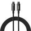 Kabel USB-C na USB-C Baseus Tungsten Gold 240W 2 m (černý)
