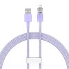 Rychlonabíjecí kabel Baseus USB-A na Lightning Explorer Series 1 m 2,4 A (fialový)