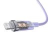Rychlonabíjecí kabel Baseus USB-A na Lightning Explorer Series 1 m 2,4 A (fialový)