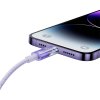 Rychlonabíjecí kabel Baseus USB-A na Lightning Explorer Series 1 m 2,4 A (fialový)